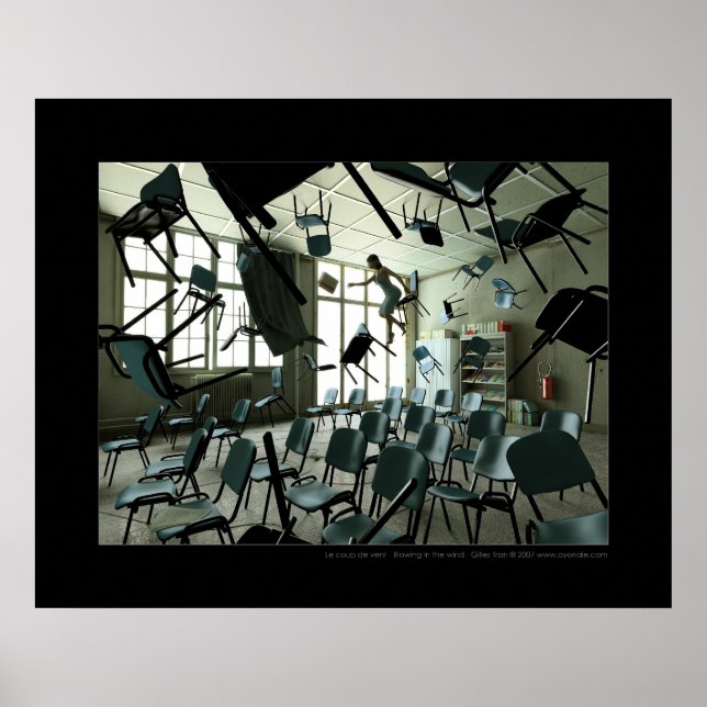 Blåsning i vinden poster (Framsidan)