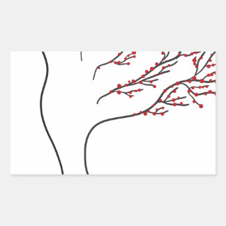 Blåsning i vinden rektangulärt klistermärke