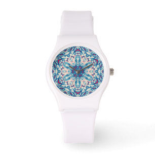 Blåsnowflake-designur Armbandsur