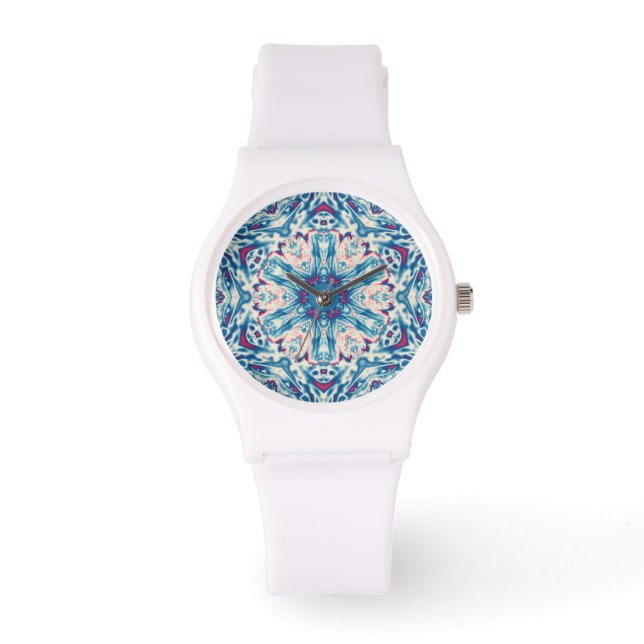Blåsnowflake-designur Armbandsur (Framsida)
