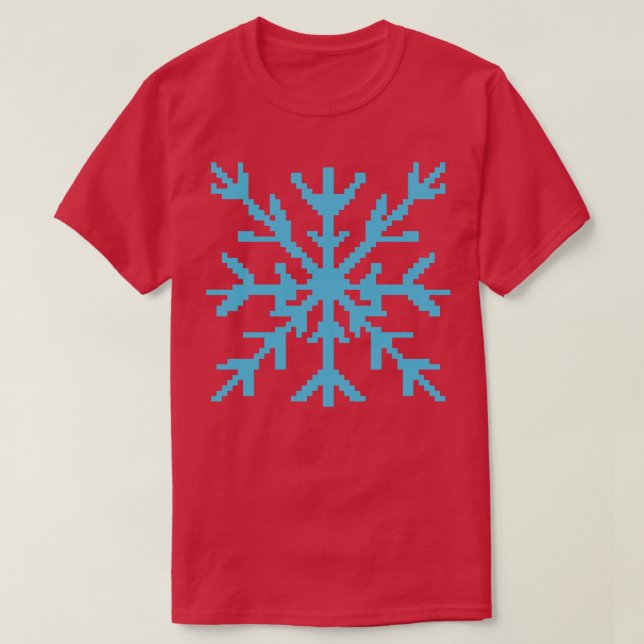 Blåsnowflake pixel art t shirt (Design framsida)