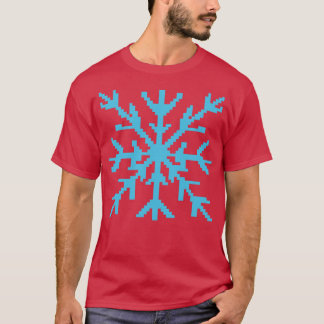 Blåsnowflake pixel art t shirt