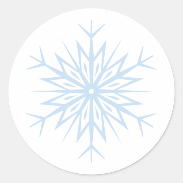 blåsnowflake runt klistermärke (Framsida)