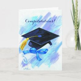 Blåsockelkort för anpassadet studenten kort