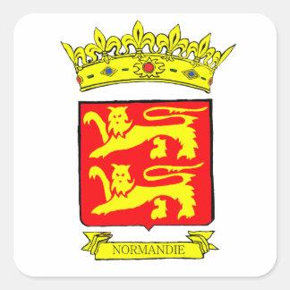BLASON NORMANDIE FYRKANTIGT KLISTERMÄRKE