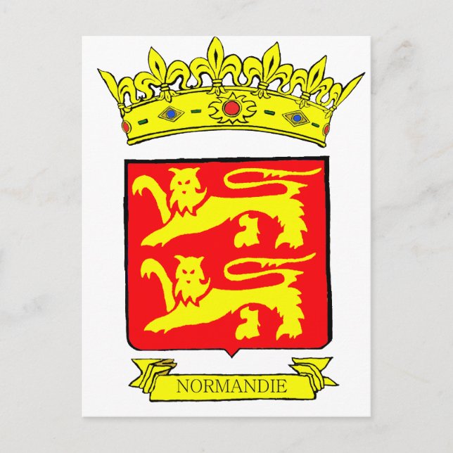 BLASON NORMANDIE VYKORT (Framsida)