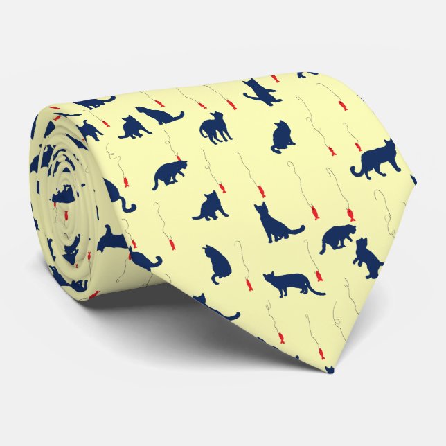 Blåsöta kattungar och röda fiskar slips (Rullad)