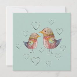 Blåsparv i Kärlek vattenfärgskonst