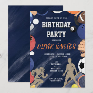 Blåsportar i flottan Birthday Inbjudningar