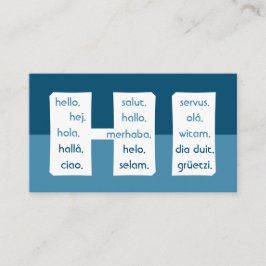 Blåspråkiga rand internationell-hejer visitkort