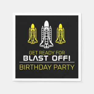 Blast Av! Space Shuttles, födelsedag Pappersservett