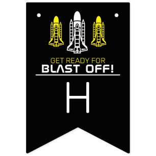 Blast Av! Space Shuttles, födelsedag Vimplar