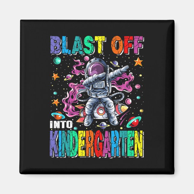 Blast av till Kindergarten Rocket Back to school Magnet (Framsidan)