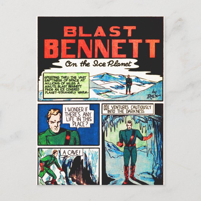 Blast Bennett på isplaneten, sidan 7 Vykort (Framsida)
