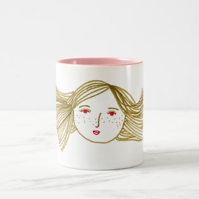 Blåst cykel Två-Tonad mugg (Center)