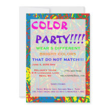 Blast för  inbjudan till Multifärgad för  inbjudan