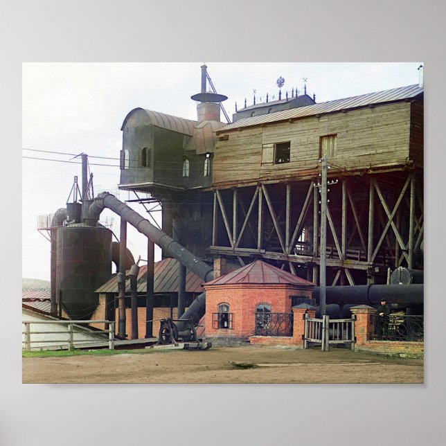 Blast Furnaces - 1910 Vintage Färg Photo Poster (Framsidan)