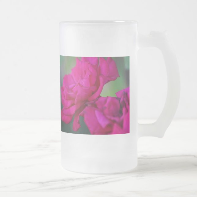 Blåst glasöl av Rosa ros i Mugg (Höger)