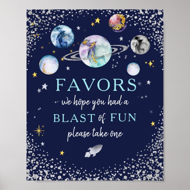 Blast of Roligt Space Galaxy favoriserar födelseda Poster (Framsidan)