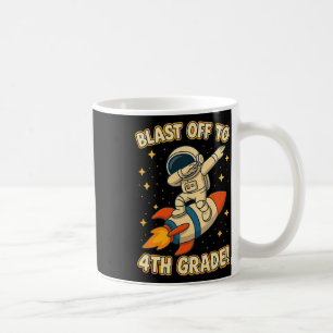 Blast Off 4:e klass raket Dab Rymden Cool Skola V Kaffemugg