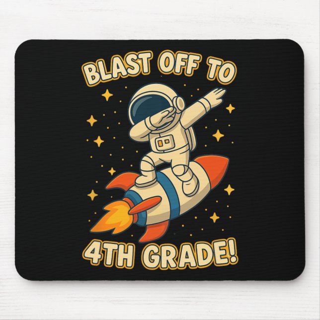 Blast Off 4:e klass raket Dab Rymden Cool Skola V Musmatta (Framsidan)