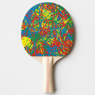 Blast Reb Gult Grönt Blue Ping med färgad Hett Pingisracket