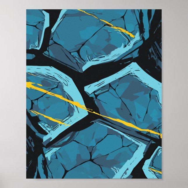 Blåst Yta med elektriska Gulter Poster (Framsidan)