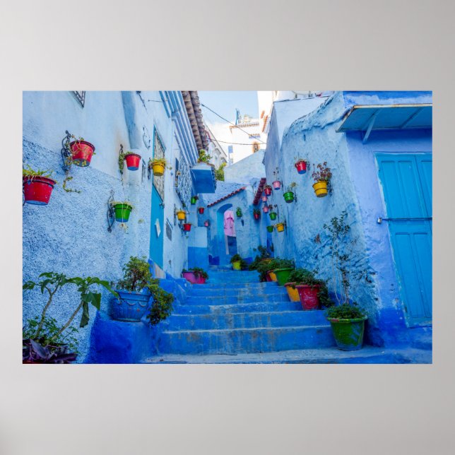 Blåstad, Chefchauan Poster (Framsidan)