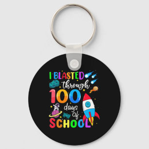 Blastad till 100 dagar med 100 dagars skolbesök nyckelring