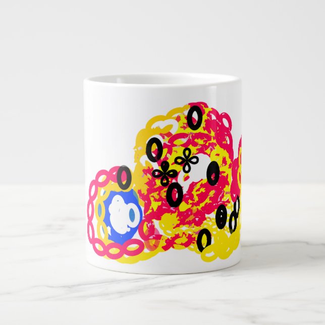Blåstång glädje sommar lek jumbo mugg (Framsidan)