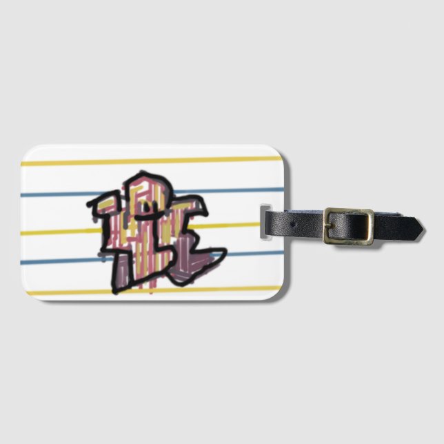 Blåstång sommar glädje  bagagebricka (Framsida horisontal)
