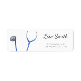 Blåstångskoskopminimalistisk doktor-returadress returadress etikett