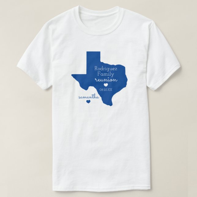 Blåstaten Texas Family Reunion T-Shirt (Design framsida)