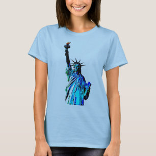 Blåstaty för Dam Liberty T Shirt