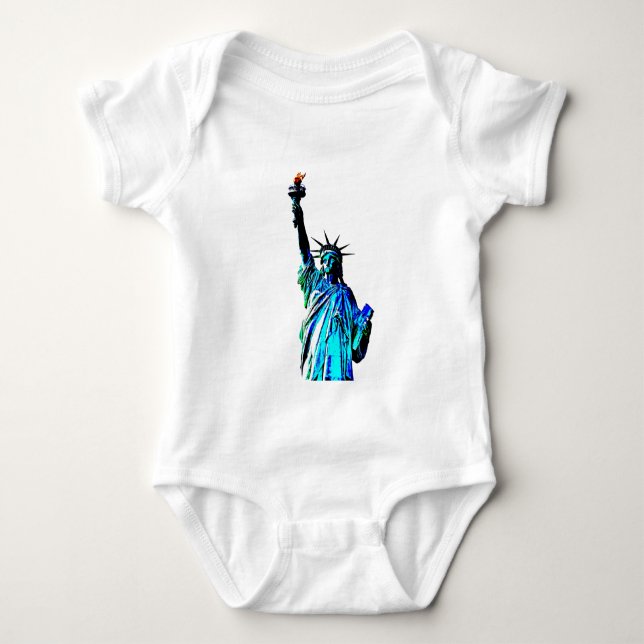 Blåstaty för Dam Liberty Tee Shirt (Framsida)