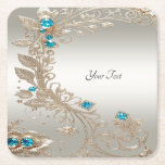 Blåstenarna i Guld Underlägg Pappert<br><div class="desc">Vackert skönmålande Guld Blue Stones Papper Underlägg</div>
