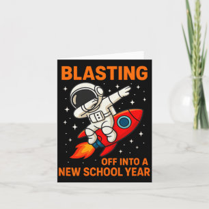 Blaster iväg till nytt skolår Astronaut Dab Kort