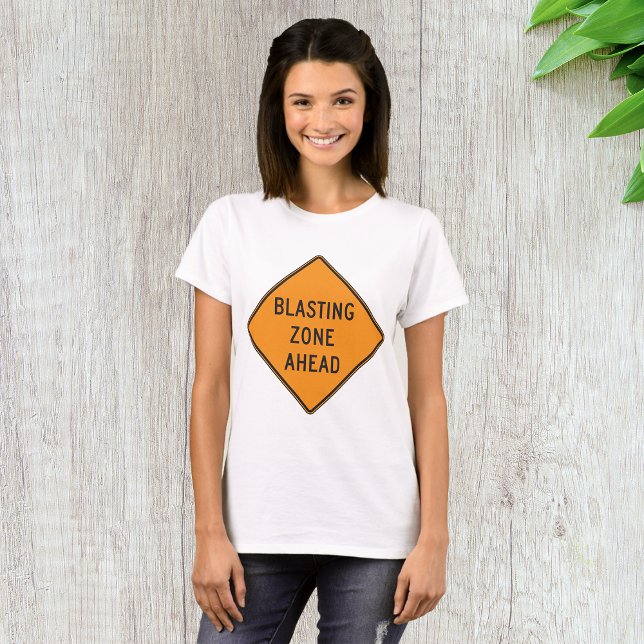 Blaster Zon Ahead Road Sign T Shirt (Skapare uppladdad)