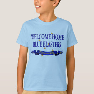Blasters för välkomnandehemblått t shirt