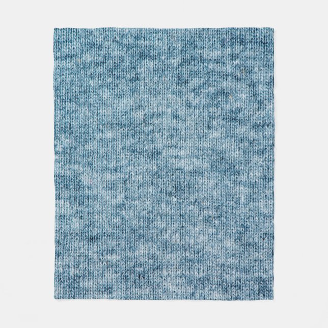 Blåstickad struktur-garderobfoto, bakgård fleecefilt (Framsidan)