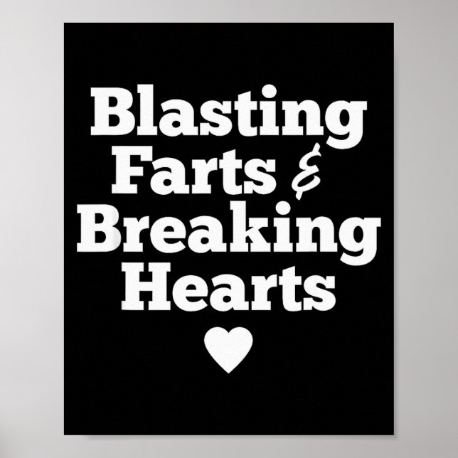 Blasting Farts &amp; Breaking Hearts Funny Valenti Poster (Framsidan)
