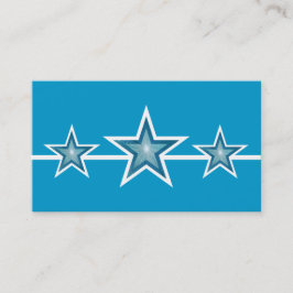 Blåstjärna 3 stjärnor, affärskort blått visitkort