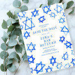 Blåstjärna för Coola av vattenfärg Bat mitzvah av<br><div class="desc">Perfekt kort för att meddela kommande datum för en bat mitzvah, pub mitzvah eller annat judisk firande! Hand gjorde vattenfärgsgrafik åt dig på framsidan och baksidan! FULLT ANPASSADE! Klicka på "Anpassa" ovan om du vill redigera texten. Klicka på "Redigera med verktyg" om du vill justera typsnitt, färg och placeringar och...</div>