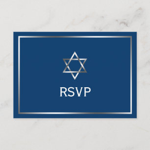 Blåstjärna Silver av David Pub Mitzvah OSA Kort
