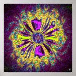 Blåstjärna v1 mönster pareidolia poster