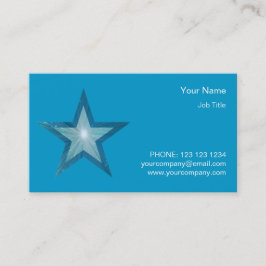 Blåstjärnig affärskort stjärna (blått) visitkort