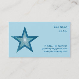 Blåstjärnig blek av affärskort i stjärna visitkort