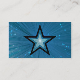 Blåstjärnig företagskortsmall svart bakåt visitkort