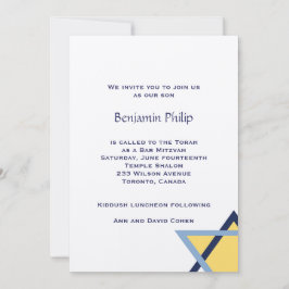 Blåstjärnig inbjudan till judisk Gult