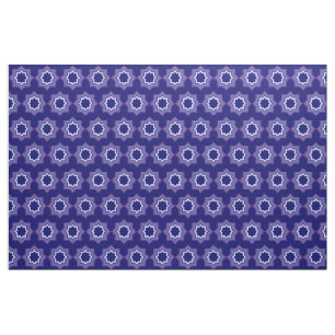 Blåstjärnig Mönster Fabric Tyg